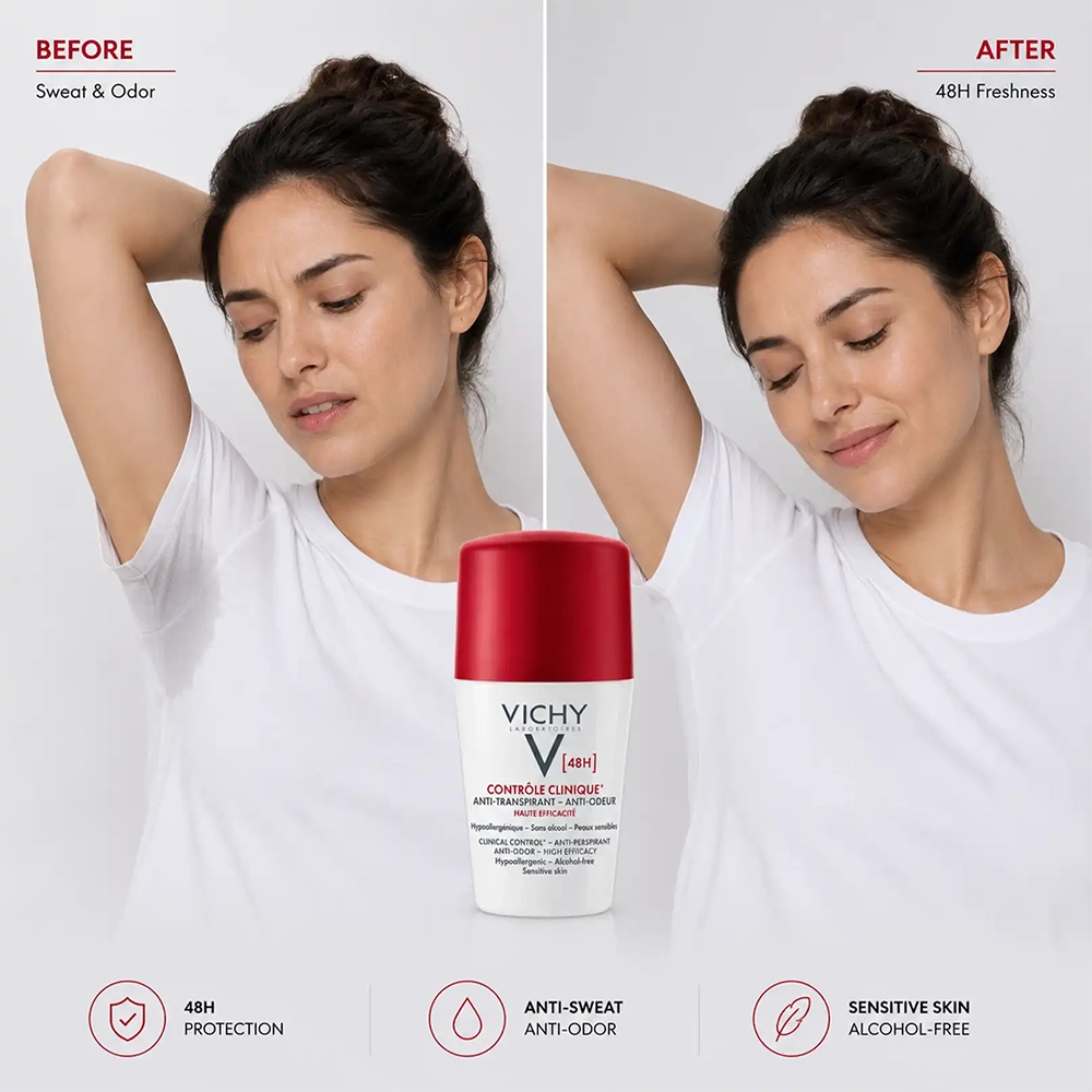 Vichy Deodorant Red One Men Roll-On 50 ml