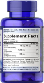 Calcium , Magnesium & Vitamins D3 120 Caplets