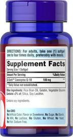 Co Q 10. 100 mg 30 Softgels