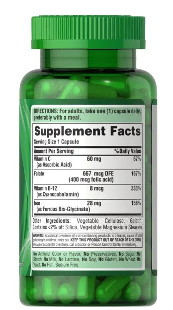 Easy Iron 28 mg 90 Capsules