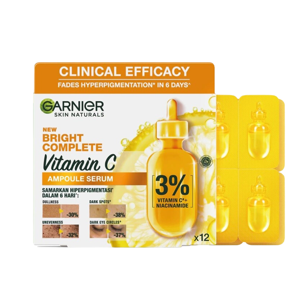 Garnier SkinActive Fast Bright Vitamin C 3% Ampoule Serum (12 Ampoules)