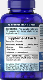 L-Arginine 1,000 mg 100 Capsules