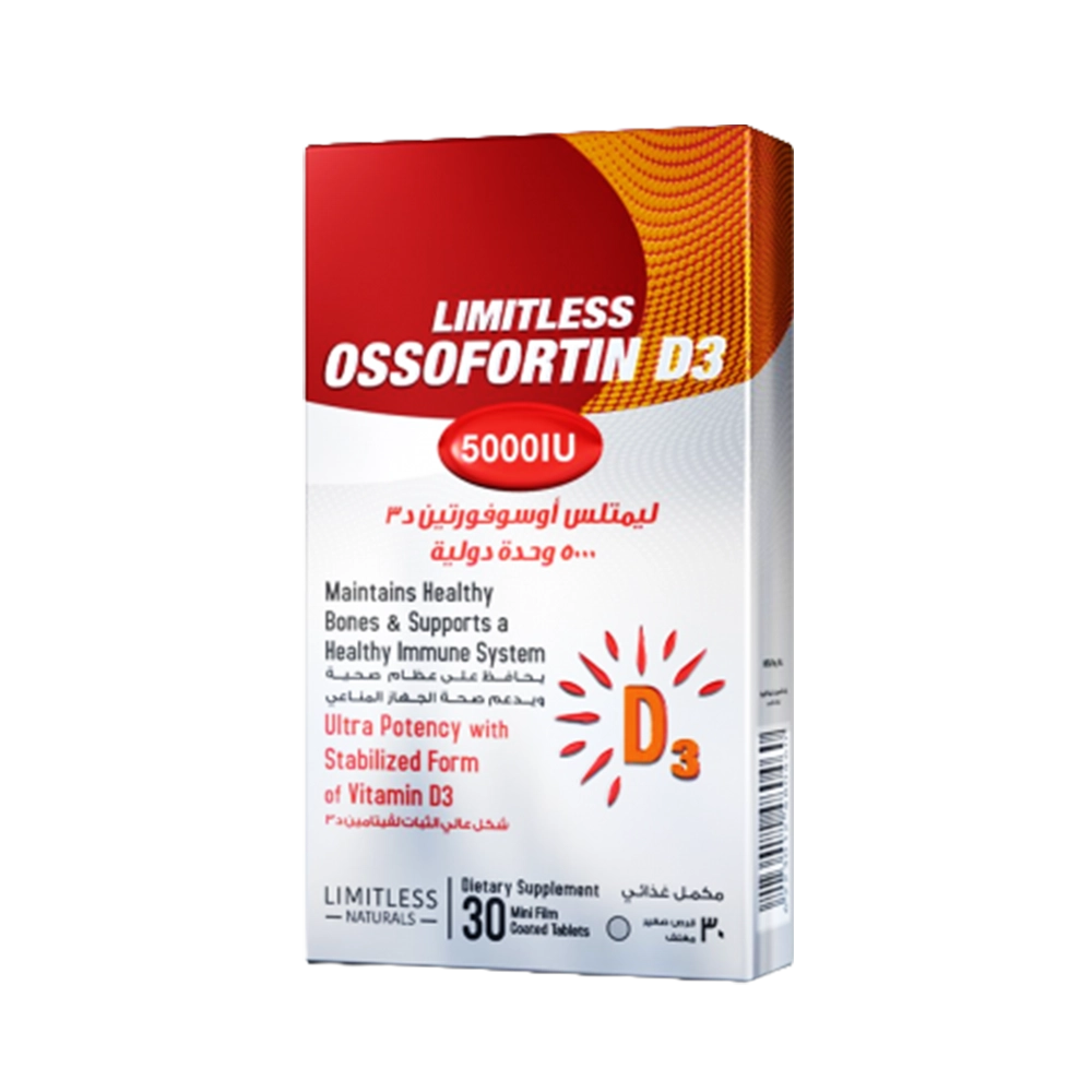 Limitless Ossofortin D3- 5000 IU 30 Tabs