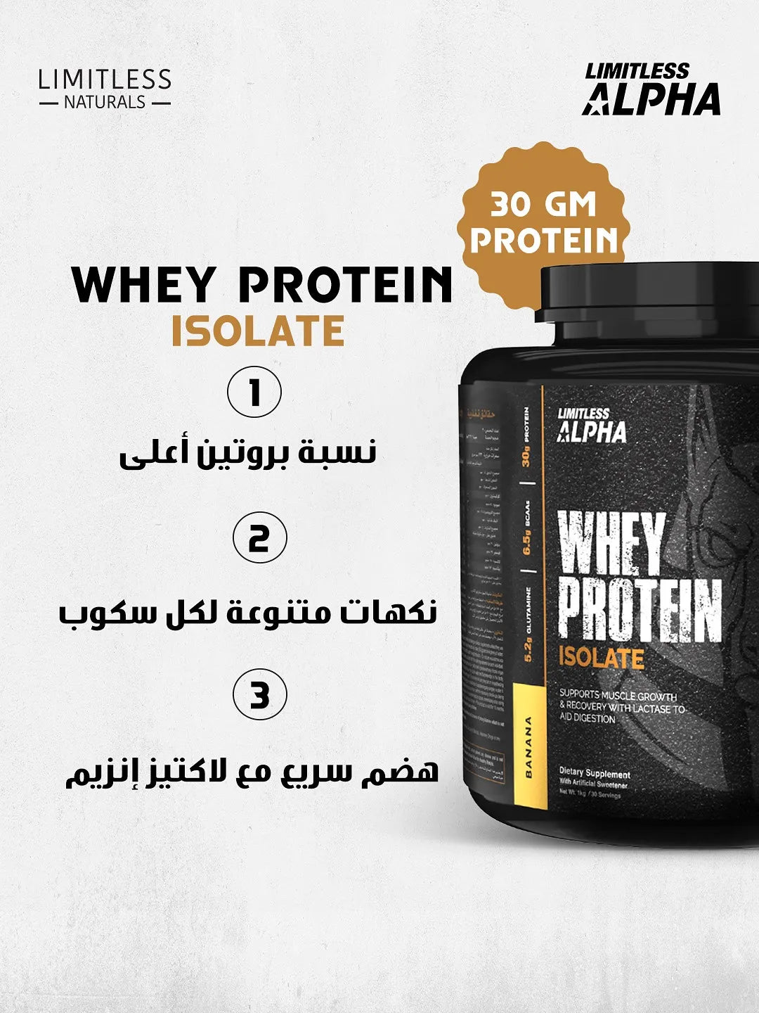 Limitless Alpha Whey Protein Isolate 2KG