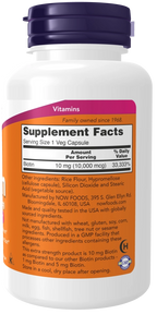 NOW  BIOTIN 10MG (10,000mcg) 120 VCAPS