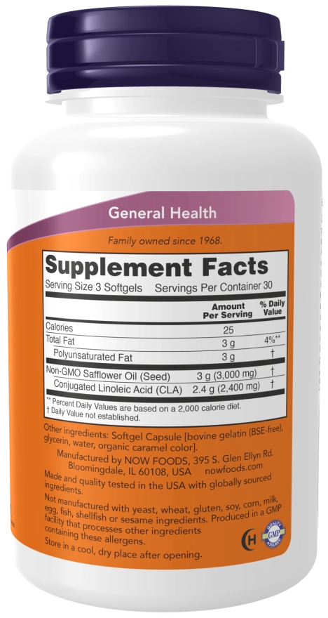 NOW CLA 800 MG 90 SGELS