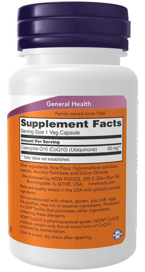 NOW CoQ10 200mg   60 VCAPS