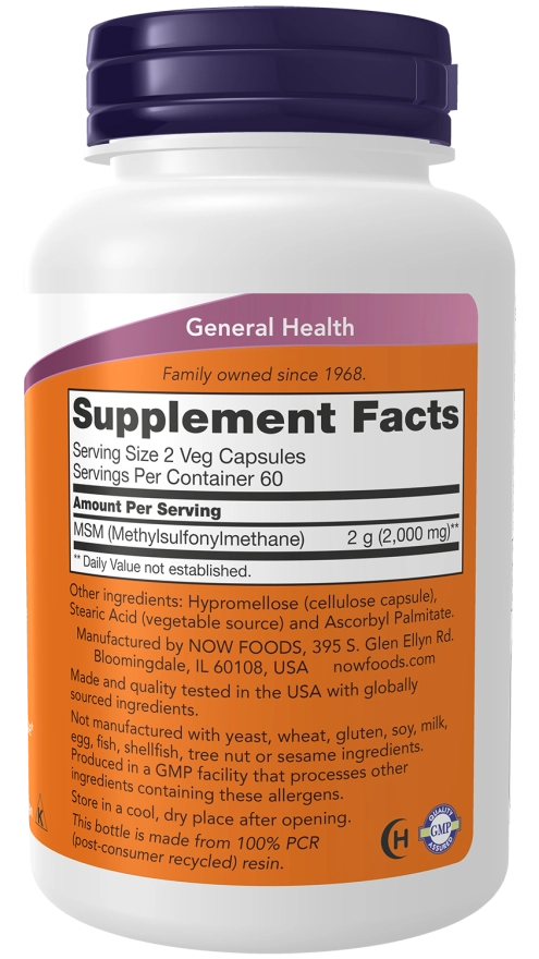 NOW M.S.M 1000 MG 120 VCAPS
