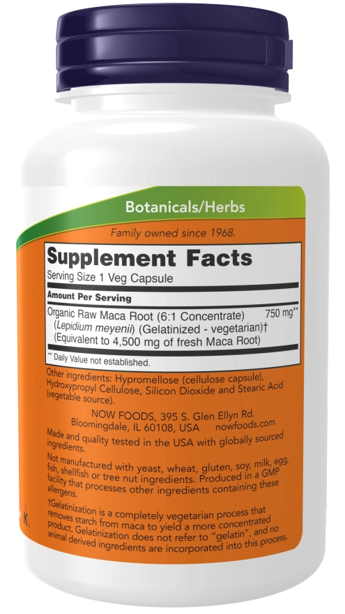NOW MACA 750 MG 90 VCAPS