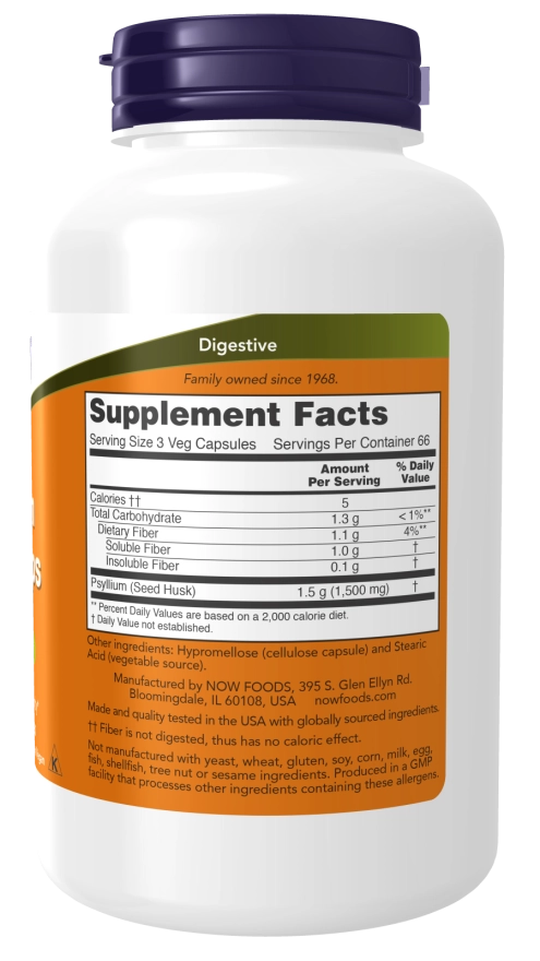 NOW PSYLLIUM HUSK 500MG