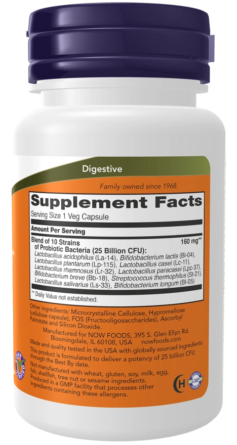 Now Probiotic 10 25 Billion 30 Vcaps
