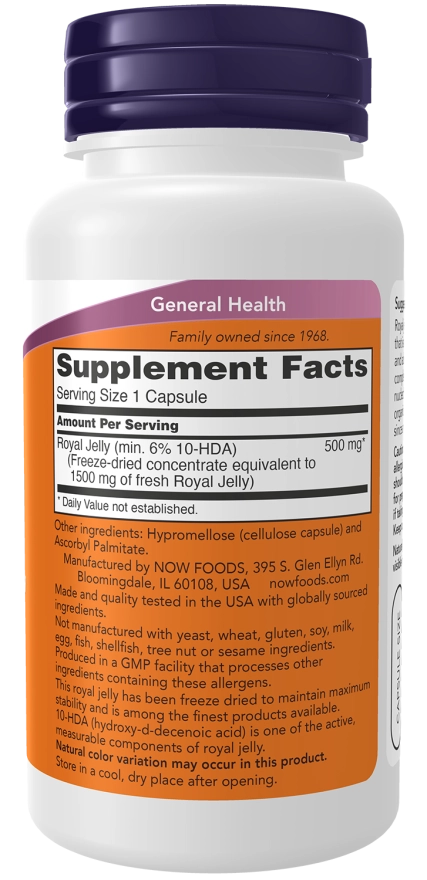 NOW ROYAL JELLY 1500 MG 60 VCAPS
