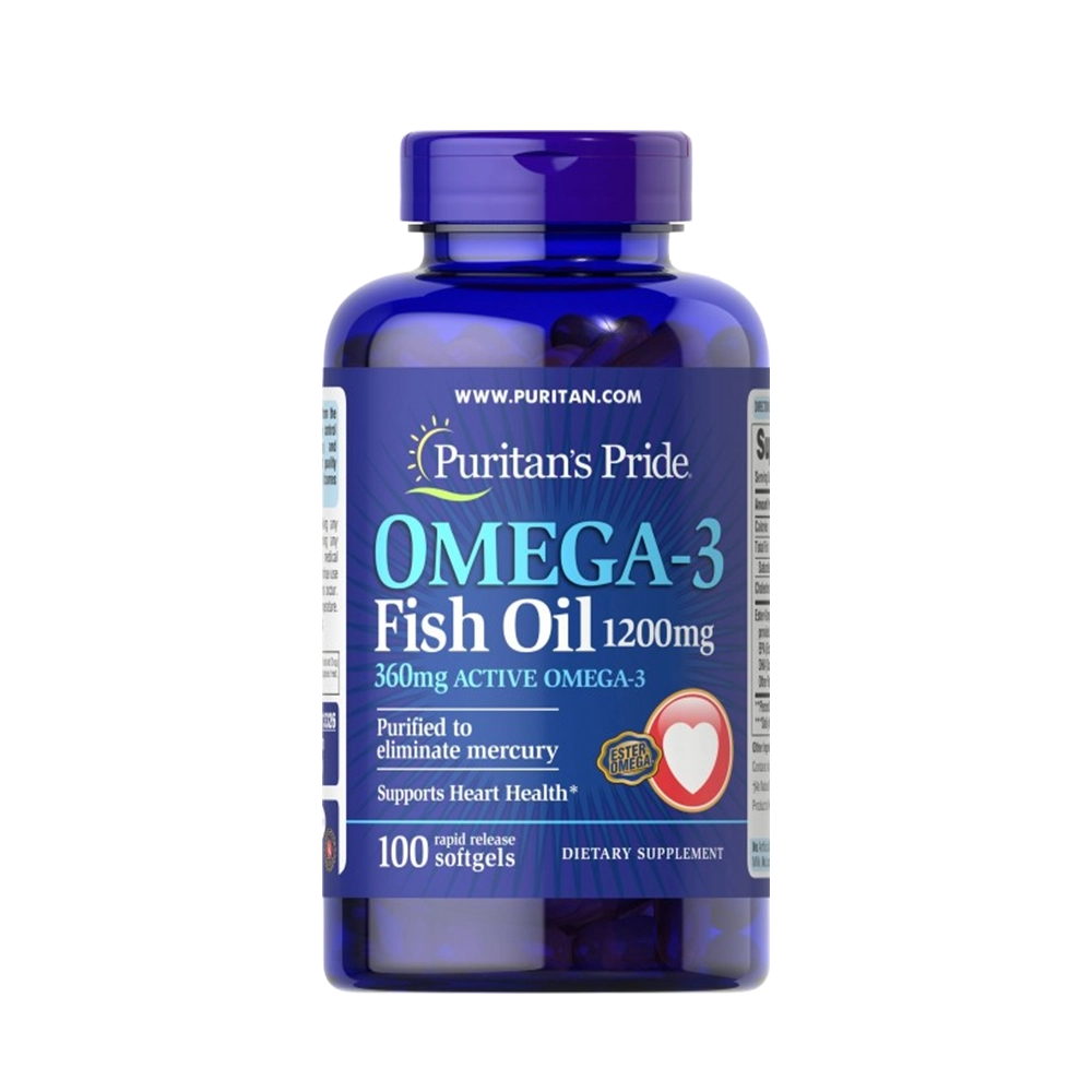 Omega-3 Fish Oil 1200 mg 100 Softgels