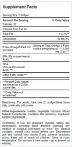 Omega-3 Fish Oil 1000 mg 100 Softgels