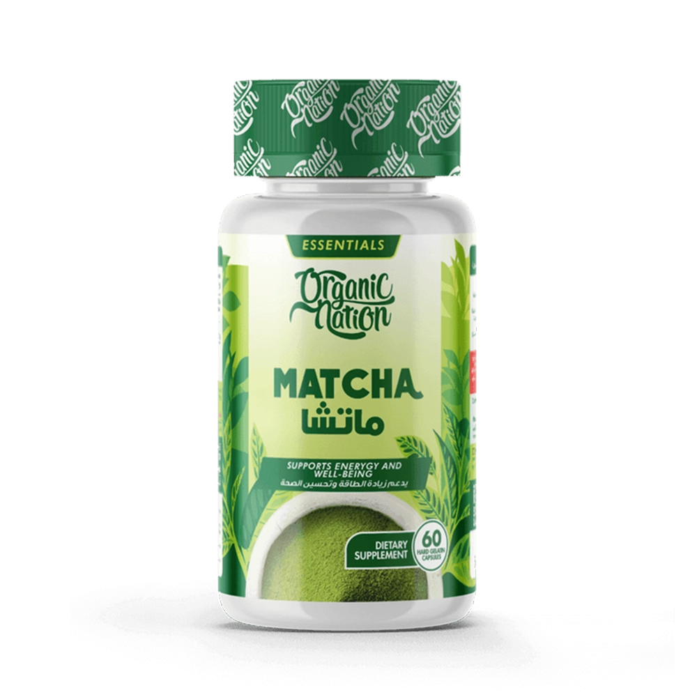 Organic Nation Matcha Premium Green Tea-60Serv.-60 Capsules