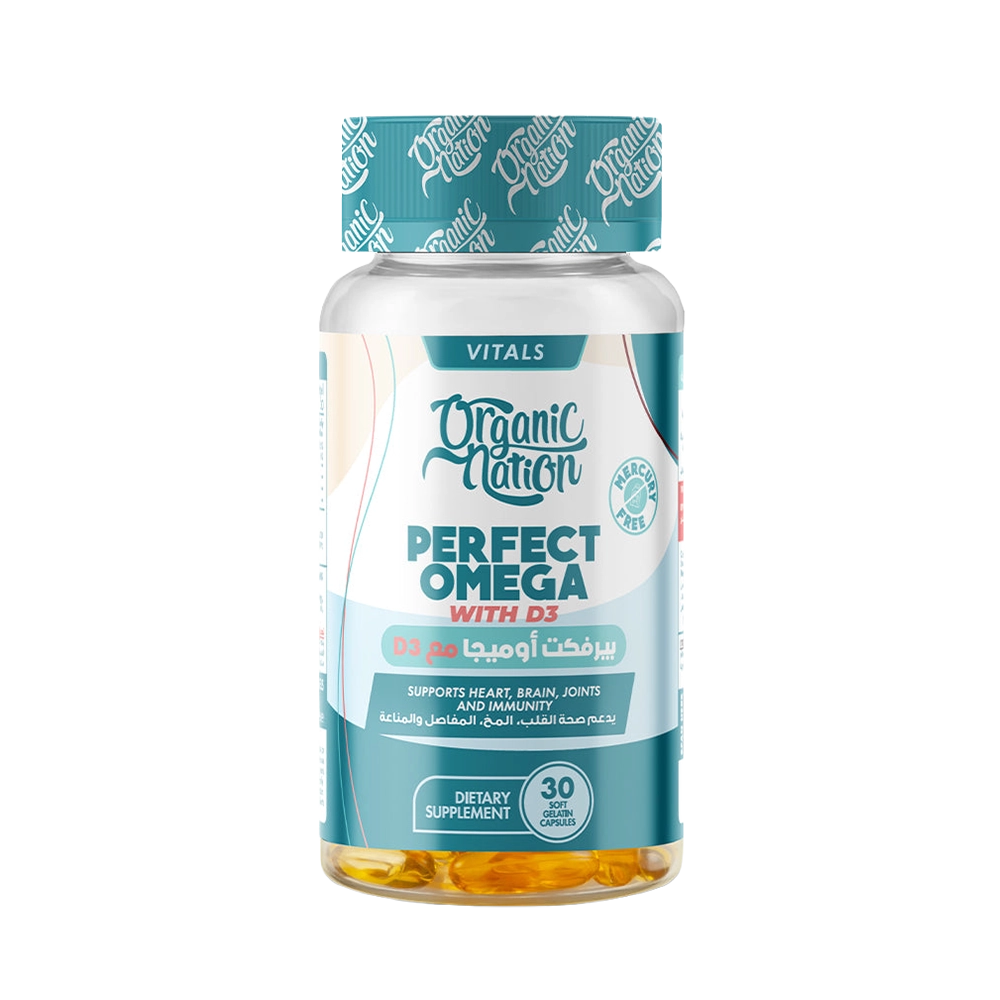 Organic Nation Perfect Omega3 With Vitamin D3-30 Capsules (30 Servings)