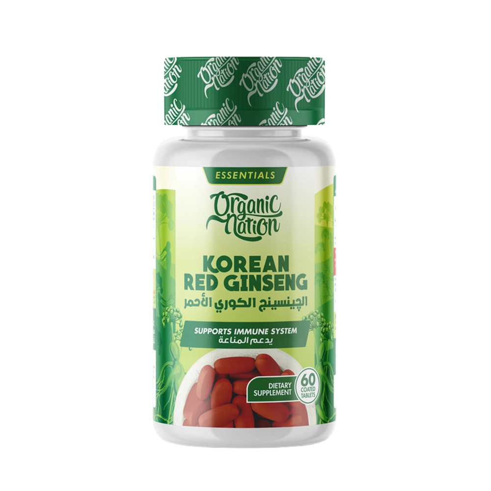 Organic Nation Red Korean Ginseng-60Serv.-60Tabs