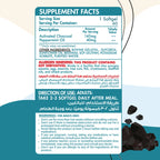 Organic Nation Activated Charcoal-60Serv.-60Soft Gel