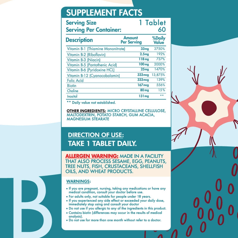 Organic Nation B-Complex Advanced Formula-60Serv.-60Tabs