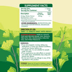 Organic Nation Ginkgo Biloba 60MG-60Serv.-60Coated Tablets