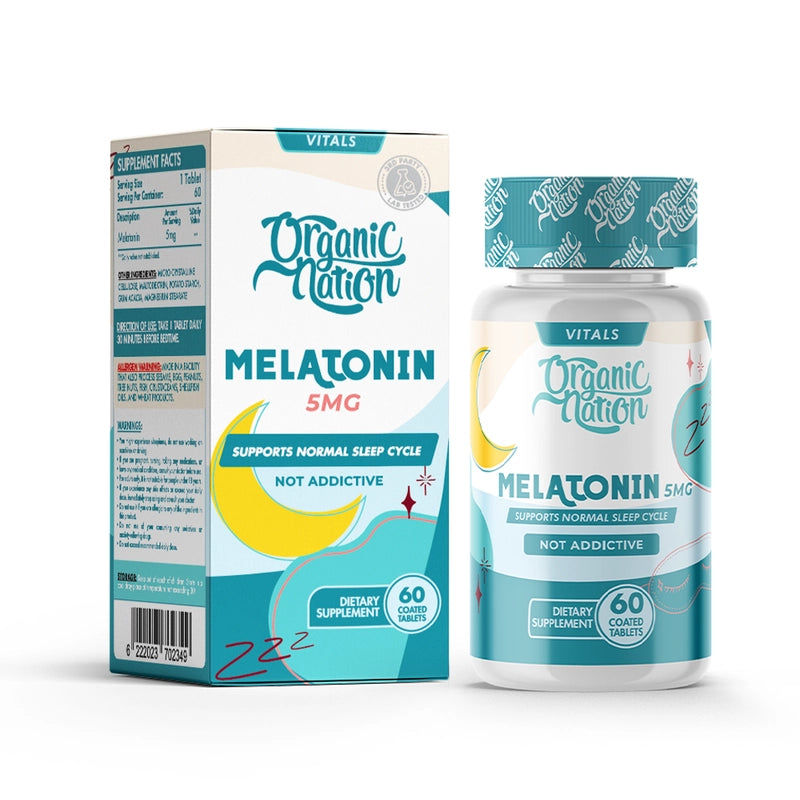 Organic Nation Melatonin 5mg-60Serv.-60Coated Tablets
