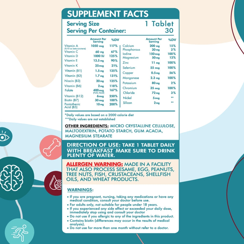 Organic Nation Vitamin Nation-30Serv.30Coated Tablets