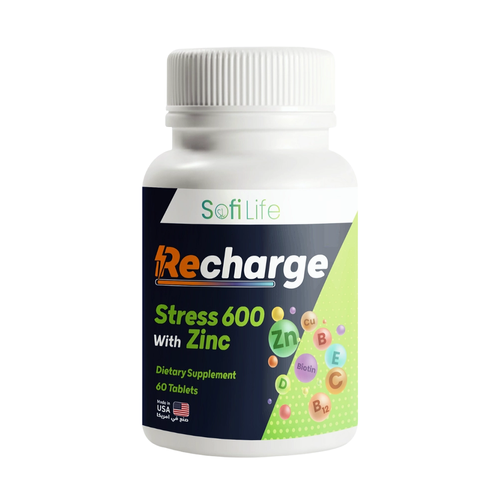 SofiLife Recharge Stress 600 with Zinc.