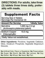 Spirulina 500 mg 100 Tablets