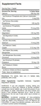 Super Chelated Multi-Mineral 100 Tablets