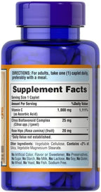 Vitamin C-1000 mg with Bioflavonoids & Rose Hips 100 Caplets