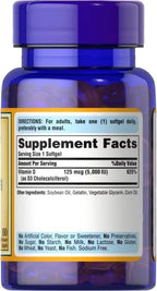 Vitamin D3 5,000 IU 100 Softgels