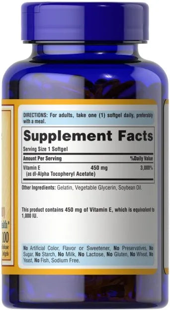 Vitamin E-1000 IU 100 Softgels