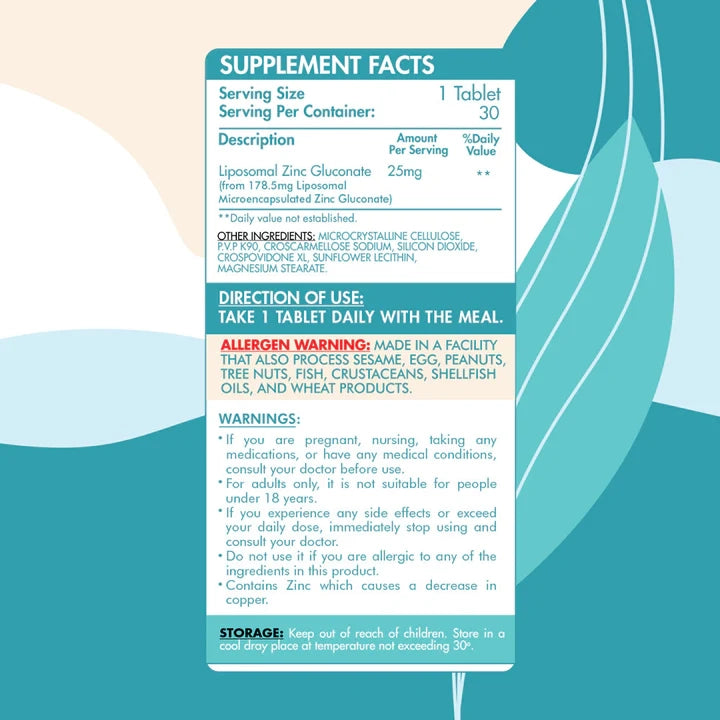 organic nation zinc gluconate-60tablets